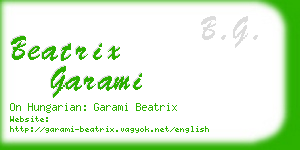 beatrix garami business card